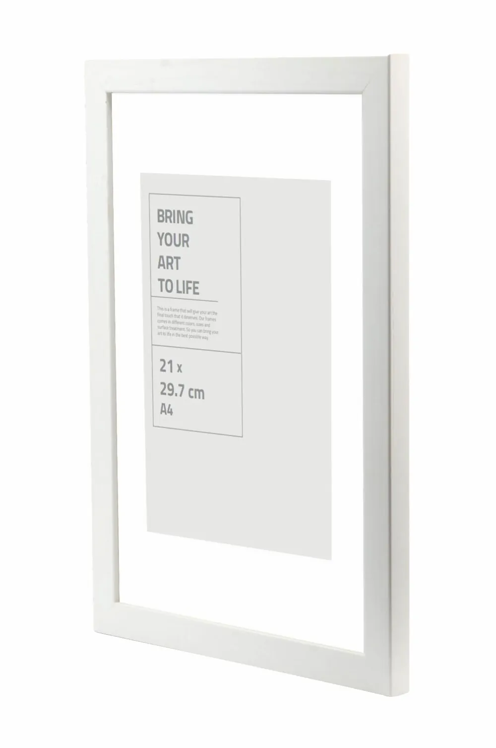 Ellos Home Ramme Stilren med plexiglas. Hvid Clearance