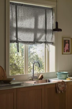 Ellos Gardinkapper>Home Roll up-gardin Elly i genanvendt halvlinned Thundergrey