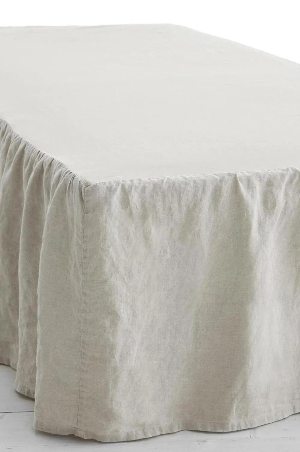 Ellos Home Sengekappe Candice i vasket hør 45 cm Lærredsbeige Clearance