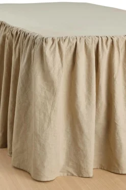 Ellos Sengekapper>Home Sengekappe Elly Frilled i genanvendt halvlinned Linen beige