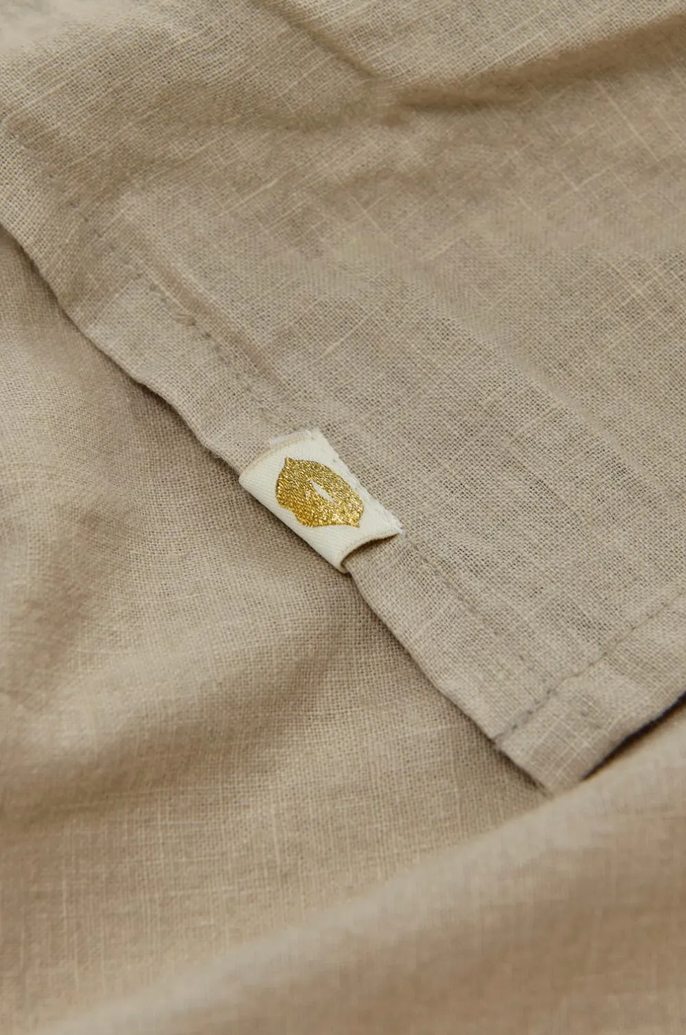Ellos Sengekapper>Home Sengekappe Elly Frilled i genanvendt halvlinned Linen beige