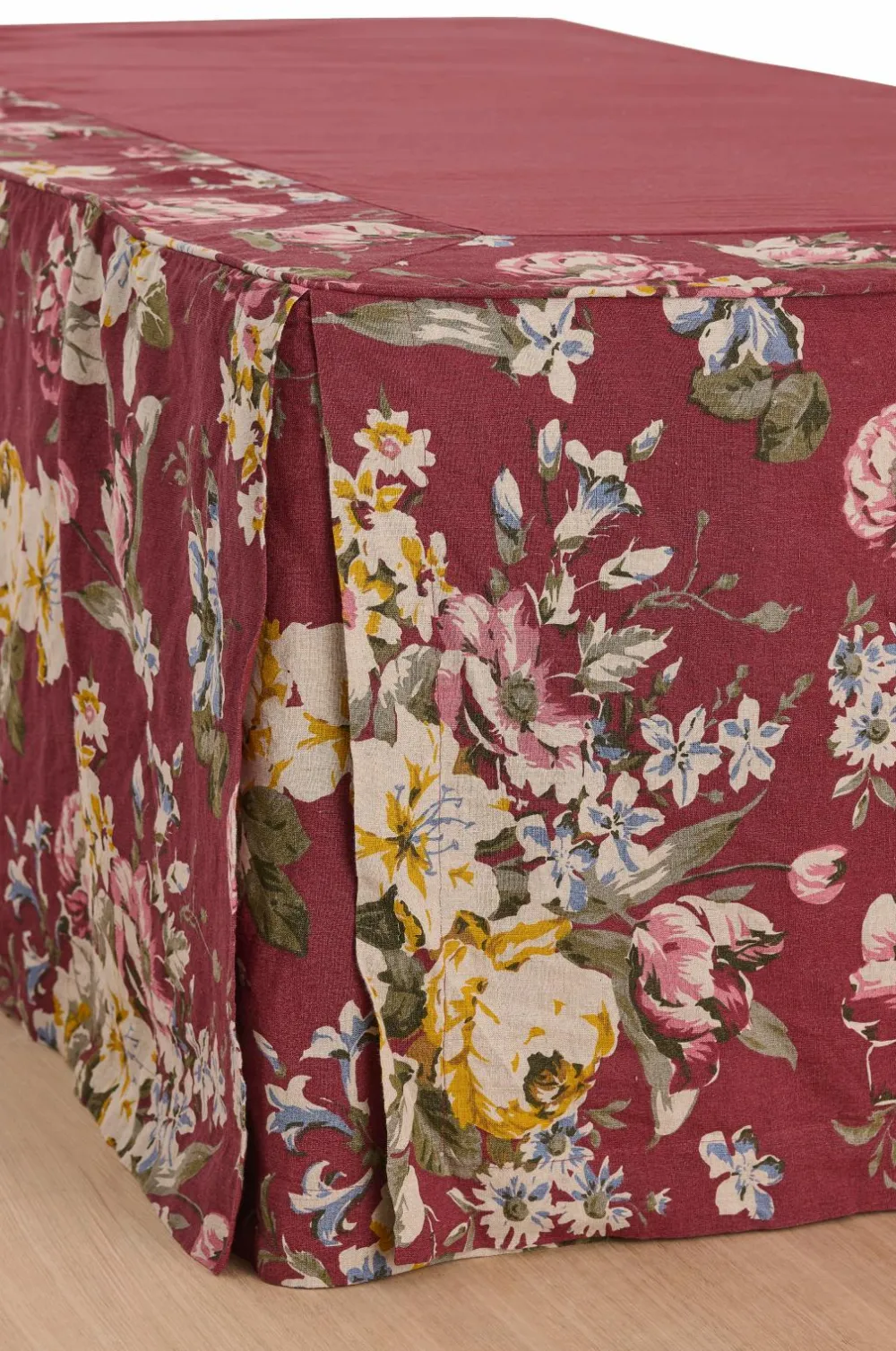 Ellos Sengekapper>Home Sengekappe Candice Rose i vasket linned 60 cm Bourgogne