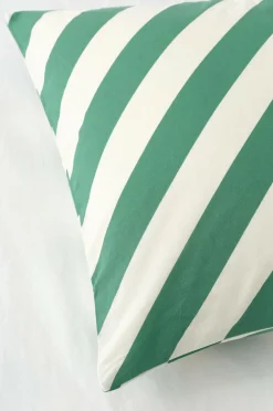Ellos Home Sengesæt Diagonal Stripe i bomuld 2 dele Flaskegrøn Outlet