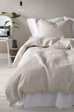 Ellos Dynebetræk|Sengesæt>Home Sengesæt Elmira i vasket hør 2 eller 3 dele A121b 100% linen beige
