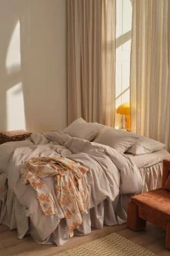 Ellos Dynebetræk|Sengesæt>Home Sengesæt Elly i genanvendt halvlinned 2 eller 3 stykker Linen beige