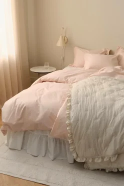 Ellos Home Sengesæt Juliette af økologisk bomuld - 2 eller 3 dele Lys hot pink Hot