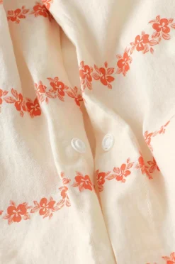 Ellos Home Sengesæt Juliette Garland Giant Frill i bomuld 2 dele Abrikosrosa/creme Online
