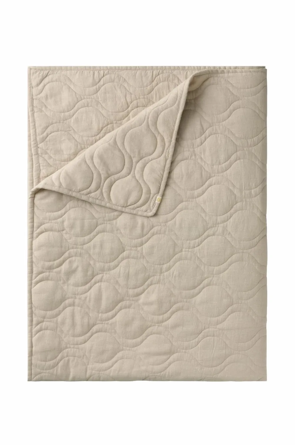 Ellos Sengetæpper>Home Sengetæppe Elly Quilted i genanvendt halvlinned Linen beige