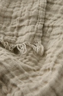 Ellos Home Sengetæppe / plaid Candice Muslin Linen beige Hot