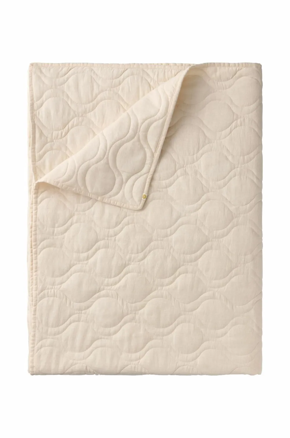 Ellos Sengetæpper>Home Sengetæppe Elly Quilted i genanvendt halvlinned Cremet hvid