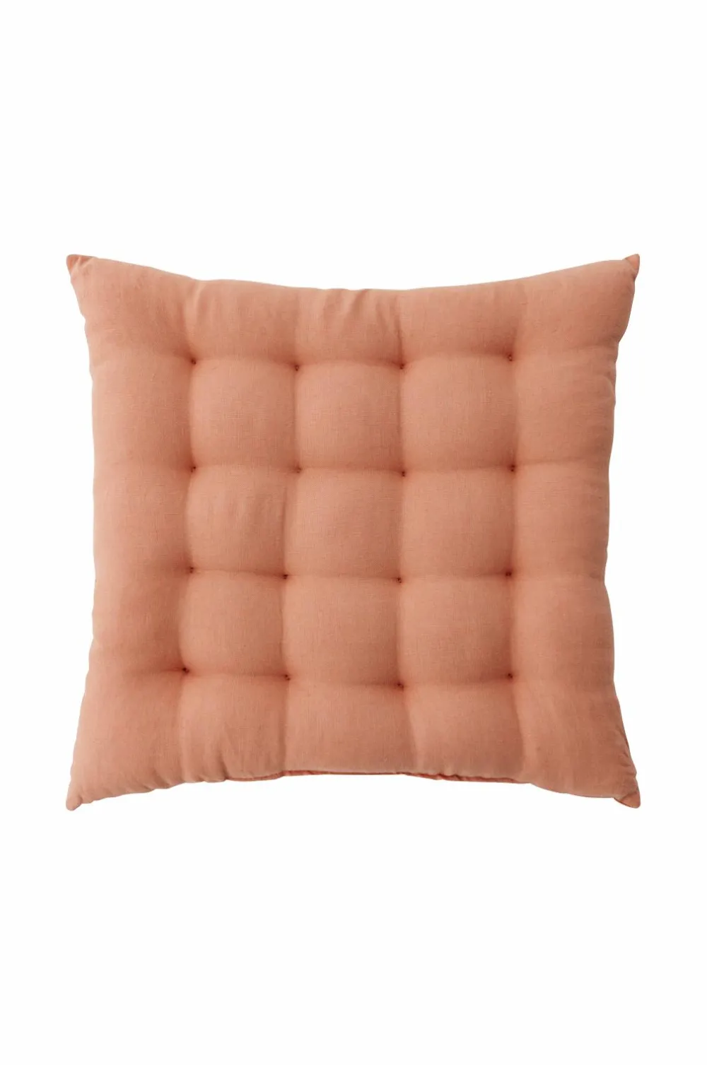 Ellos Home Siddehynde Candice af vasket hør, 40x40x5 cm Brunrosa Clearance