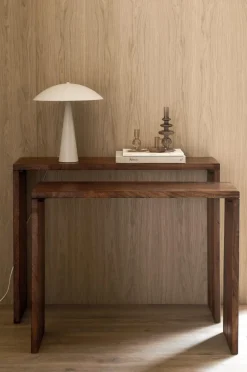 Ellos Home Sidebord / skrivebord Helle, sæt med 2 Brunvokset Best