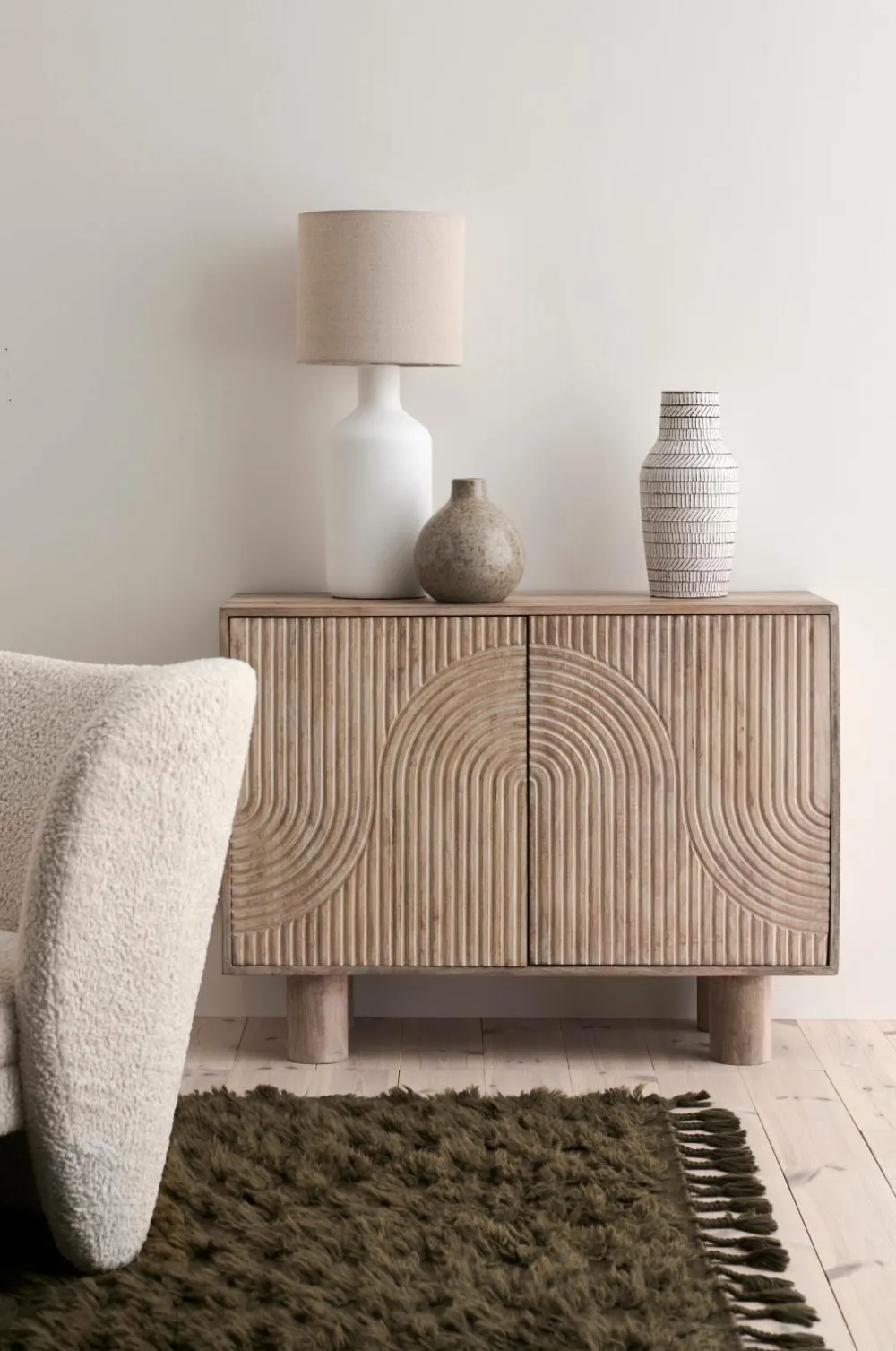 Ellos Home Skab Tess Hvidbejdset Discount