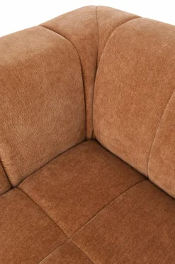 Ellos Home Sofa Corvetta 4-personers med Chaiselong Kanelbrun Discount