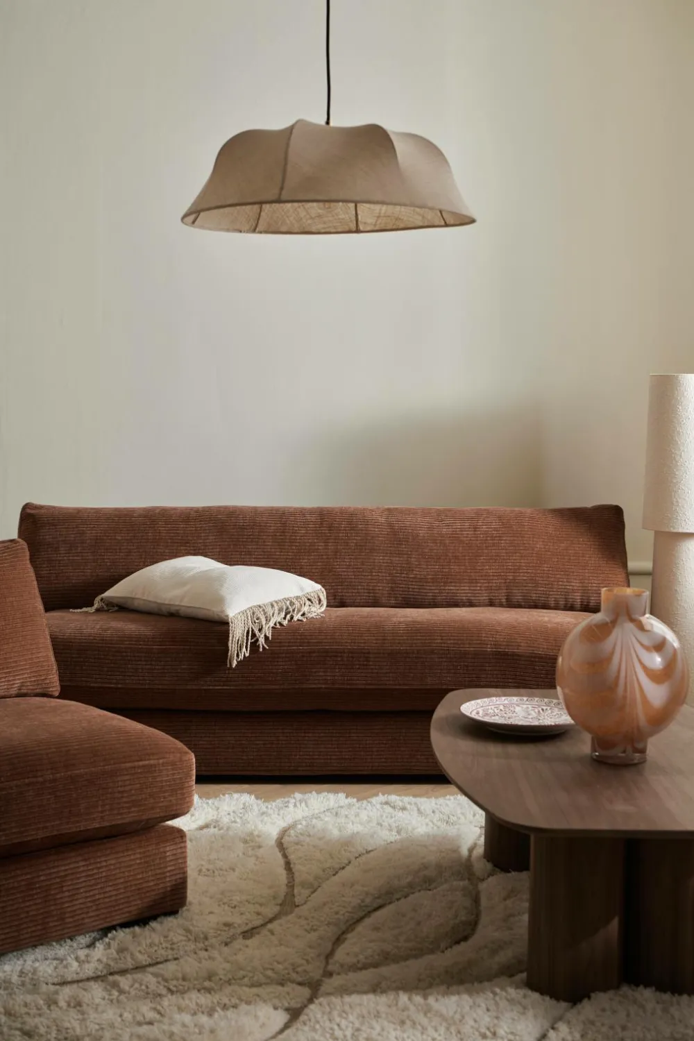 Ellos Home Sofa Daddy 3-sæders Kanel brun Discount