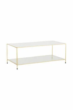 Ellos Home Sofabord Missi 120x60 cm Messing/klart glas Outlet