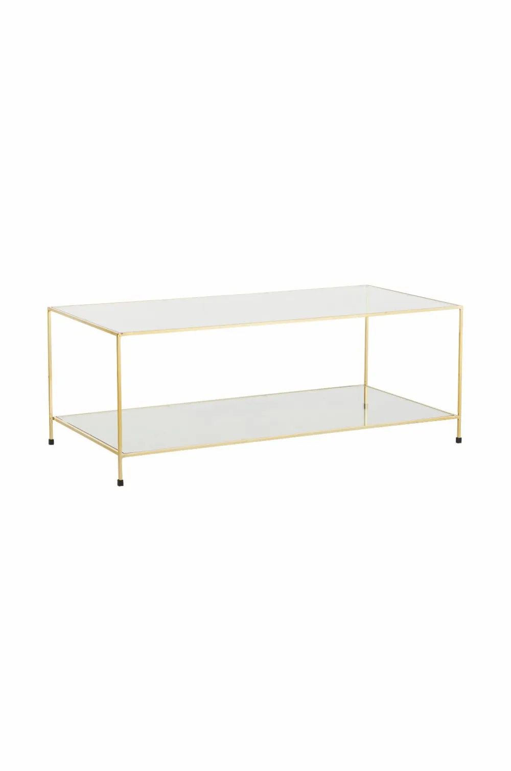 Ellos Home Sofabord Missi 120x60 cm Messing/klart glas Outlet