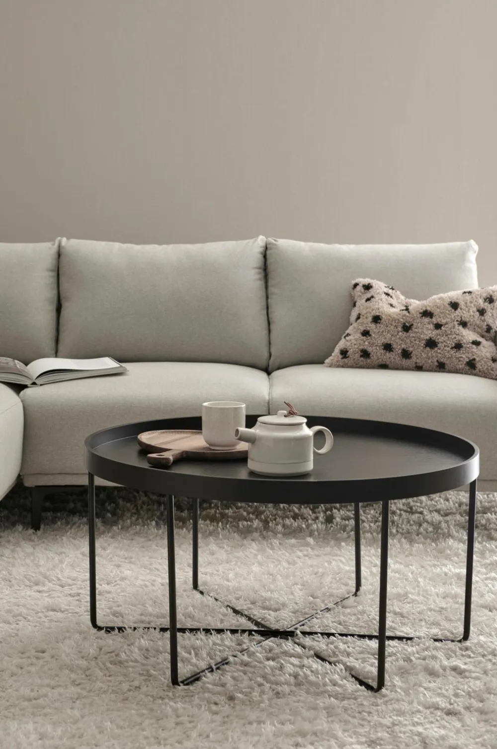 Ellos Home Sofabord Telvin Ø 78,5 cm Sort Hot