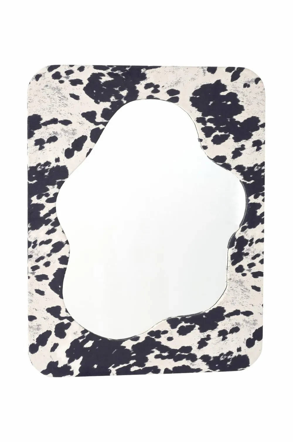 Ellos Home Spejl Cow Fur Sort/hvid Outlet