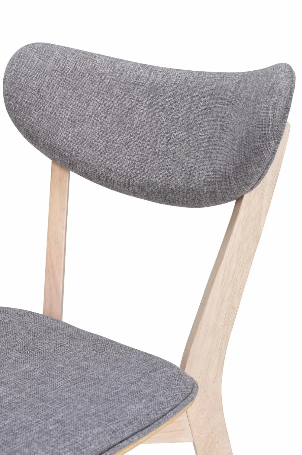 Ellos Home Spisegruppe Ridney med 1 bord + 4 stole med polstring Vitlaserad Grå Online
