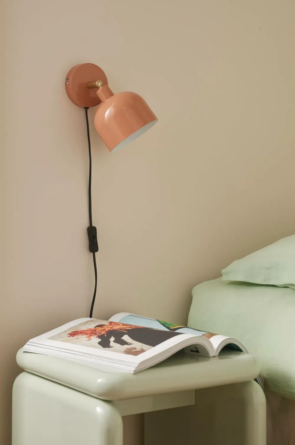 Ellos Home Væglampe Glossy Brunrosa Hot