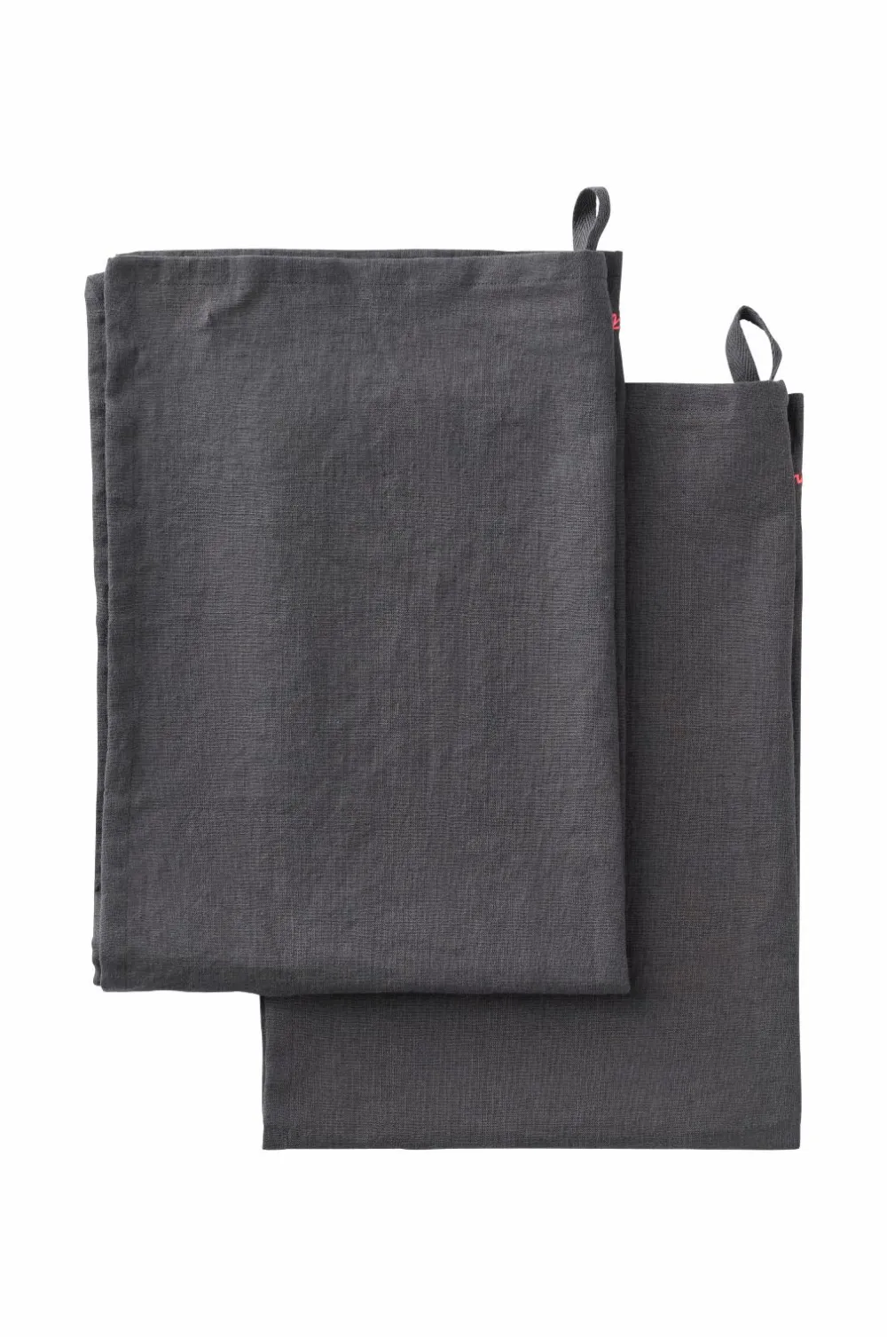 Ellos Home Viskestykke Elly i genanvendt halvlinned 2-pak Thundergrey Discount