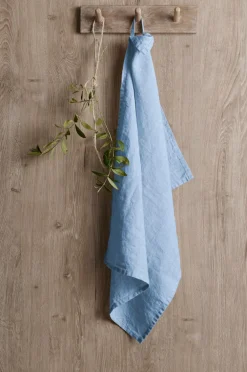 Ellos Home Viskestykke Malva i 100% hør Himmelblå Hot