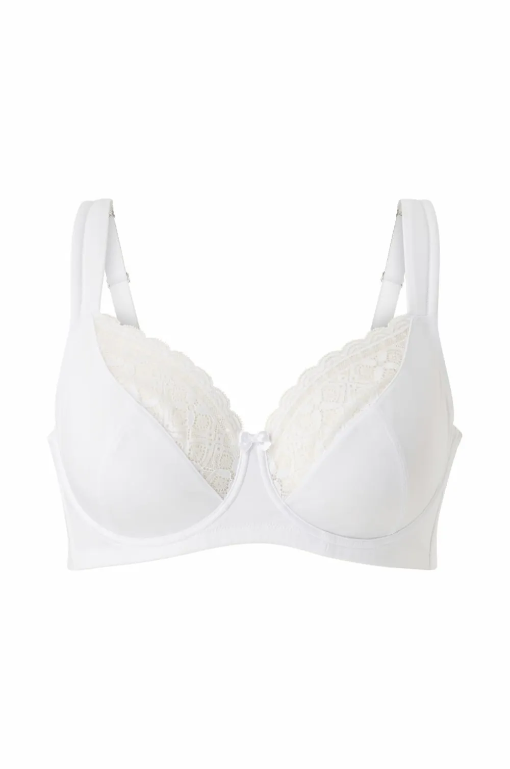 Ellos Plus collection Bøjle-bh med mesh-forede skåle Hvid Online