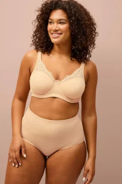 Ellos Plus collection Bh med bøjler med blondedetaljer Beige Best