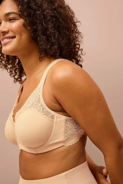 Ellos Plus collection Bh med bøjler med blondedetaljer Beige Best