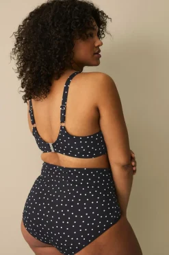 Ellos Plus collection Bikini-bh med bøjle Sort/hvidprikket Clearance
