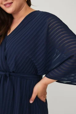 Ellos Plus collection Kjole med V-hals mørkeblå Online