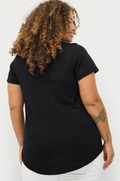 Ellos Plus collection Top med rund hals Sort Discount