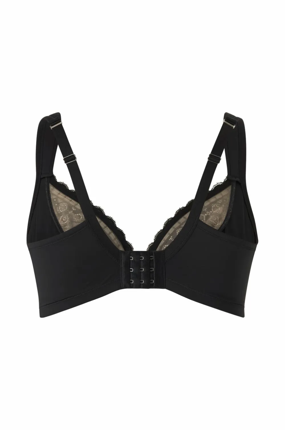 Ellos Plus collection Bøjle-bh med mesh-forede skåle Sort New