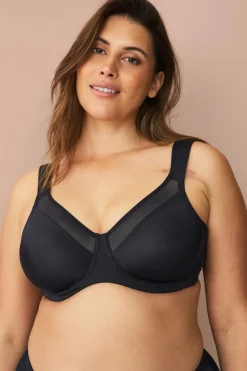 Ellos Plus collection Bh med bøjler med formede skåle Sort Hot
