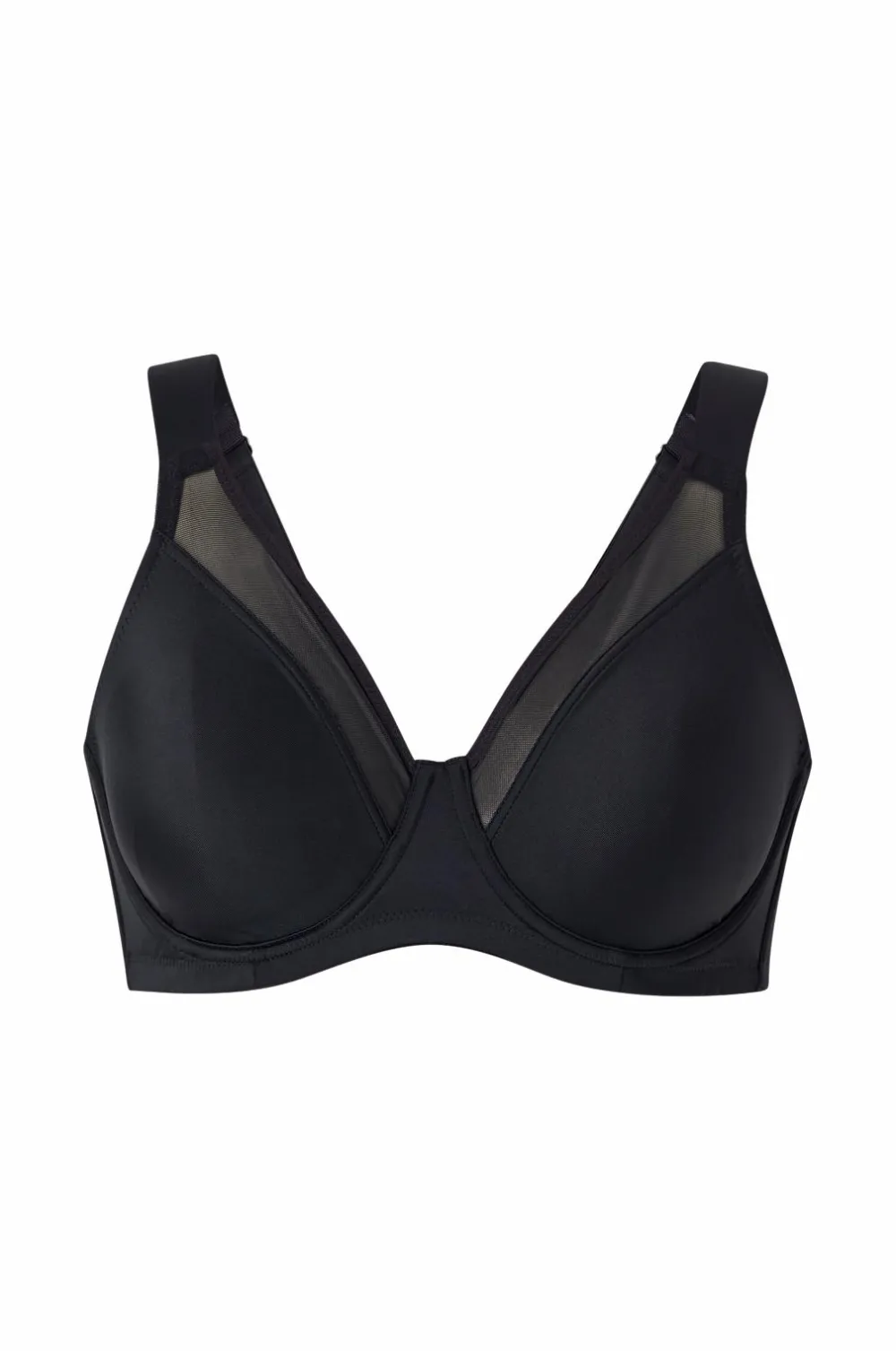 Ellos Plus collection Bh med bøjler med formede skåle Sort Hot