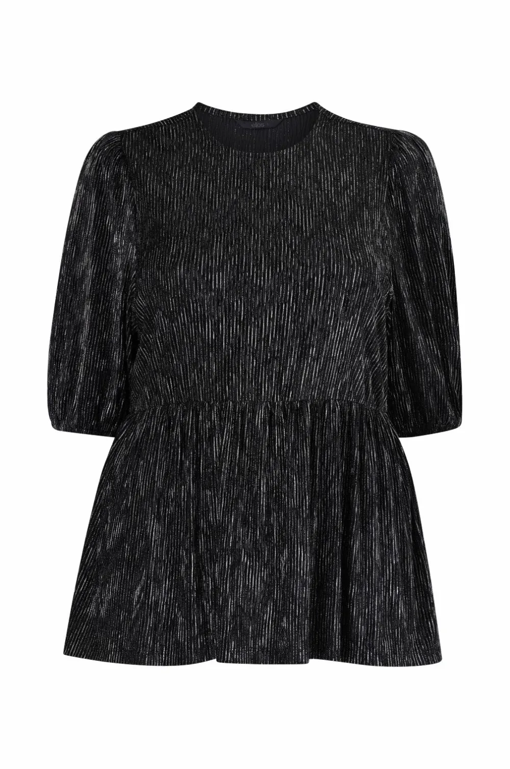 Ellos Toppe & Tank-Toppe>Plus collection Top med pufærmer sort