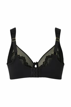 Ellos Plus collection Bh med bøjler med blondedetaljer Sort Outlet