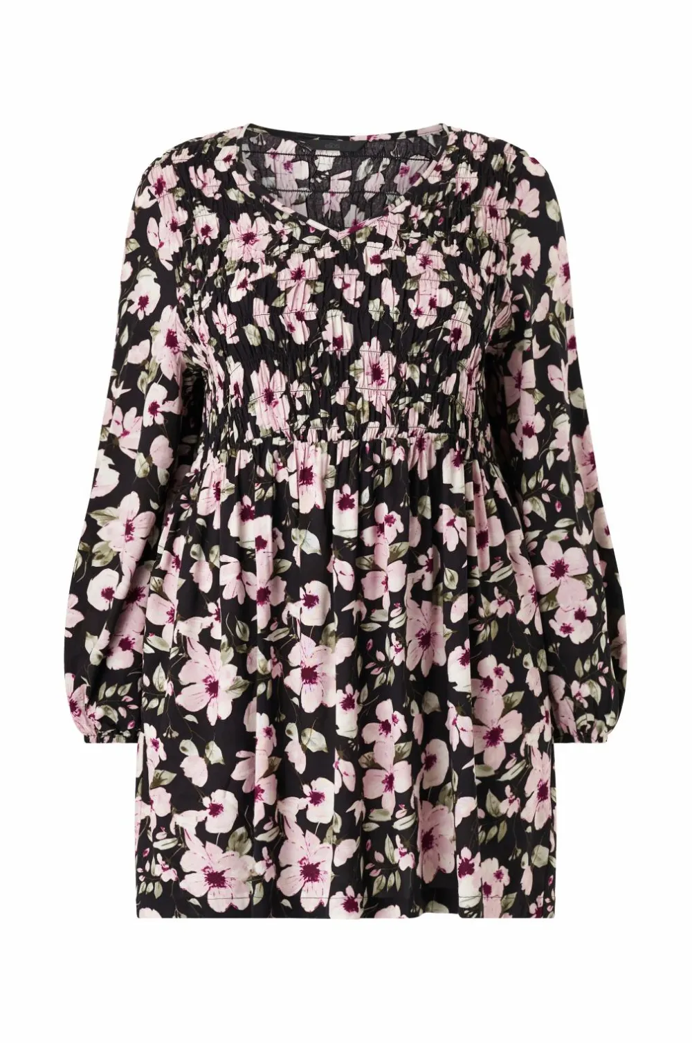 Ellos Tunikaer>Plus collection Tunika med kittel rosa blommig