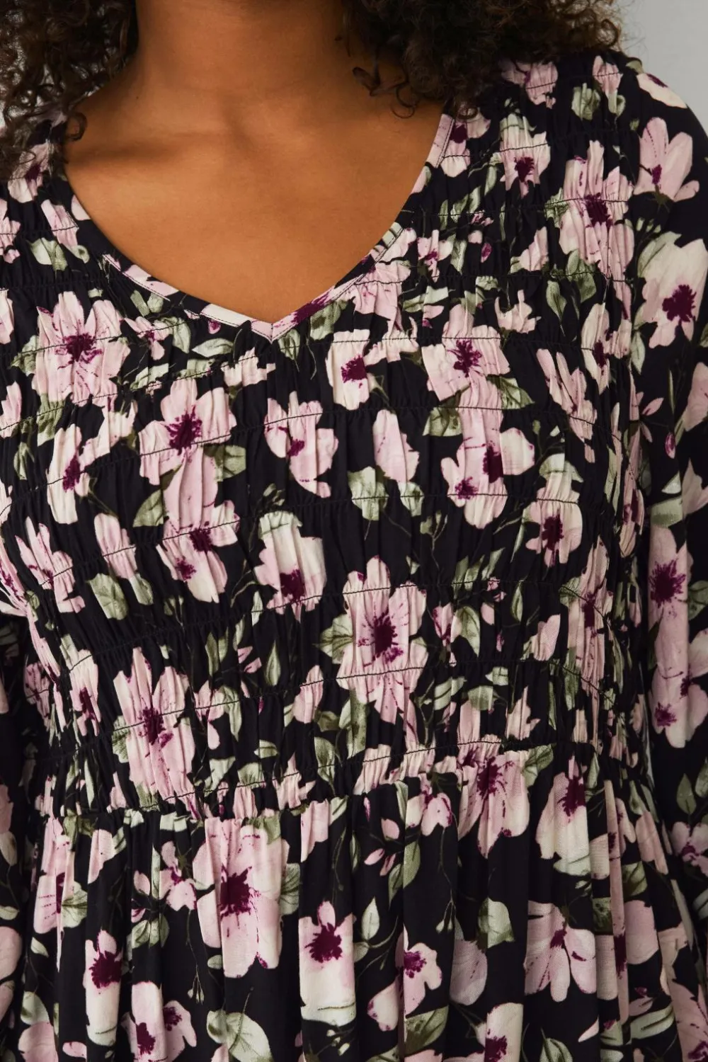 Ellos Tunikaer>Plus collection Tunika med kittel rosa blommig