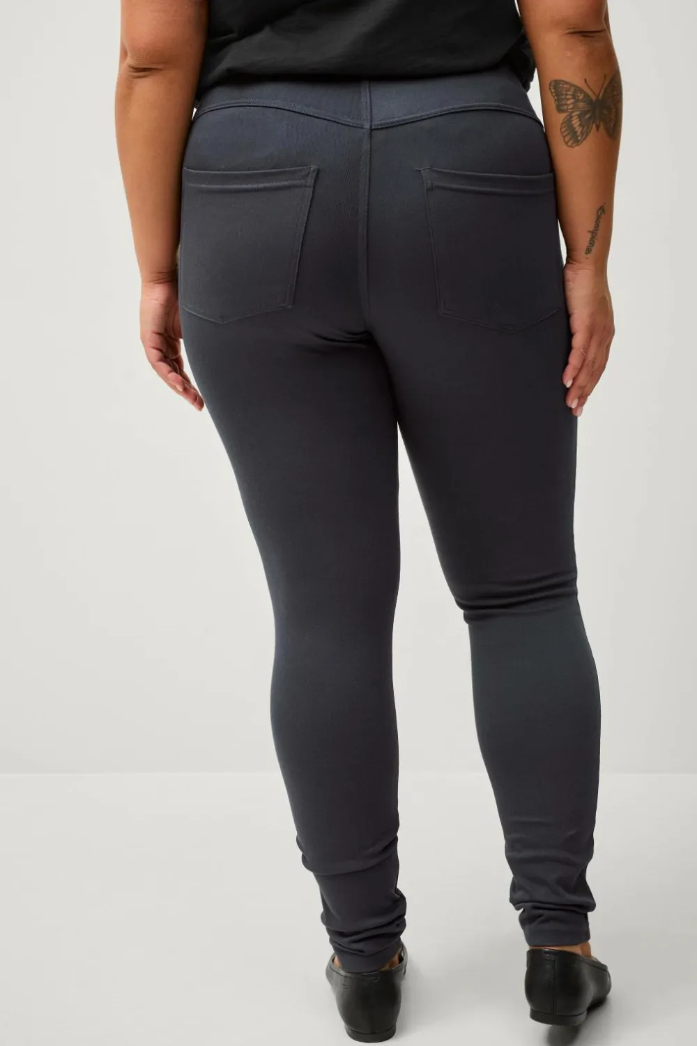 Ellos Basistøj|Tights & Leggings>Plus collection Treggings med høj talje Marine