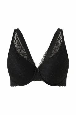 Ellos Plus collection Bøjle-bh med blondedetaljer Sort Hot