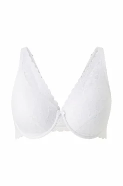 Ellos Plus collection Bøjle-bh med blondedetaljer Hvid Hot