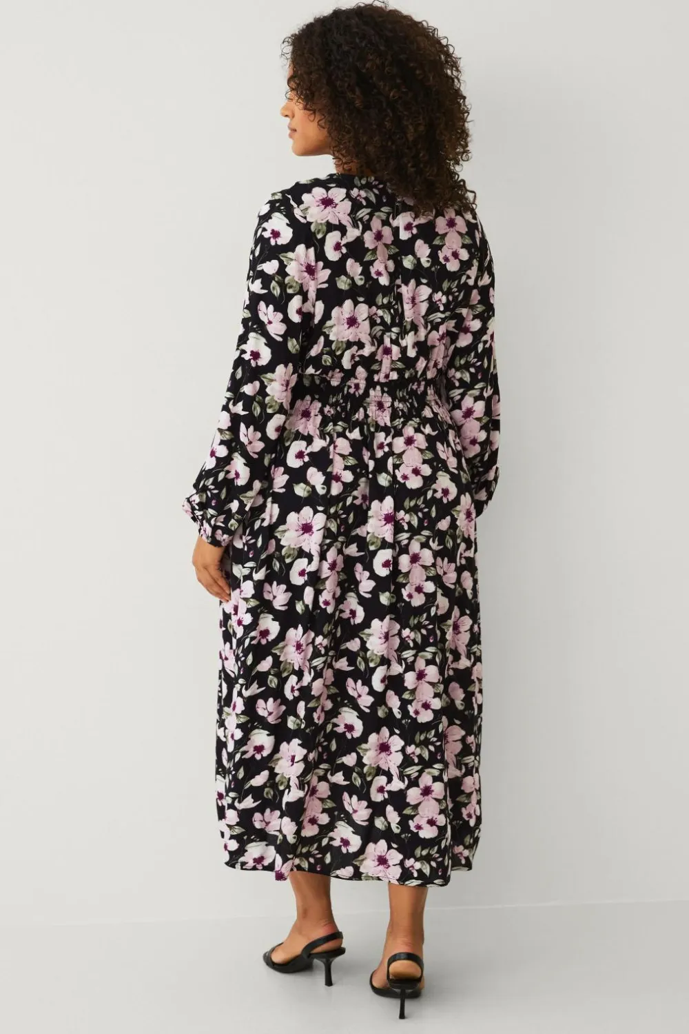 Ellos Plus collection Kjole med kittel Rosa blommig Sale