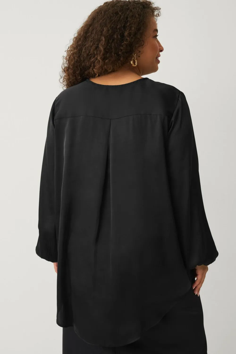 Ellos Plus collection Tunika med v-hals sort Best