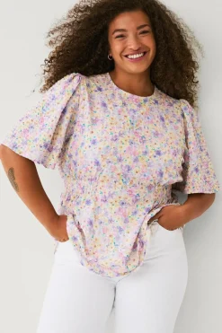 Ellos Skjorter & Bluser>Plus collection Bluse Rosablomstret