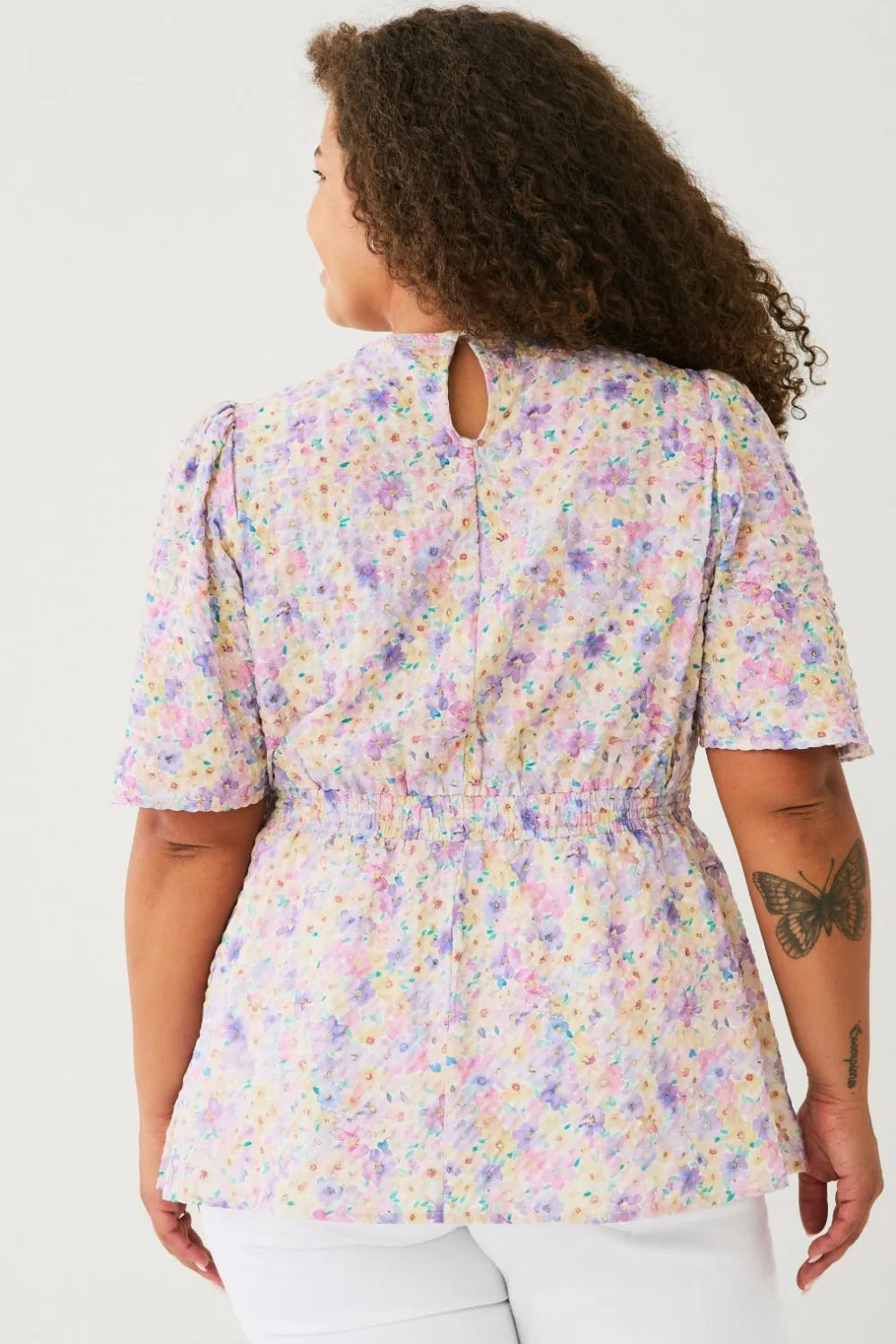 Ellos Skjorter & Bluser>Plus collection Bluse Rosablomstret