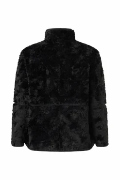 Ellos Plus collection Jakke i kunstskind Sort Hot