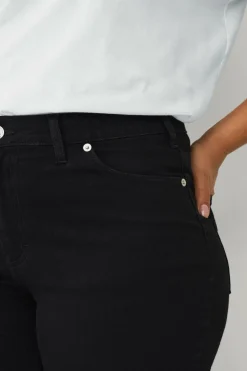 Ellos Plus collection slim jeans med høj talje Sort New