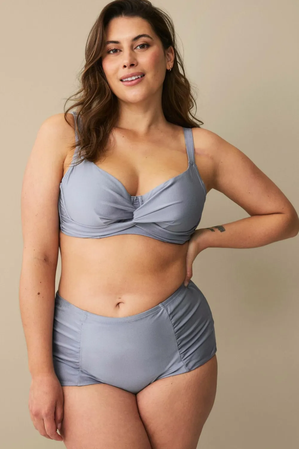 Ellos Plus collection Maxi Bikinitrusse med formende effekt Blå Discount